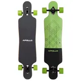 Apollo Longboard Twin Tip DT Longboard 40", aus Holz mehrlagig verleimt für Idealen Flex & Stabilität grün