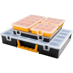 ArtPlast Set mit 5 gemischten Organisatoren mit transparenter Abdeckung und Innenfächern
