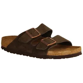 Birkenstock Arizona Mocca Weichbettung Veloursleder Schmal Unisex - Braun 40