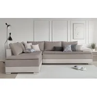 otto home INOSIGN Ecksofa »Boxspringbett Night & Day L-Form mit Dauer-Schlaffunktion mit Armlehne«, mit Boxspring-Bettfunktion 180x200 cm und Bettkasten, Dauerschläfer!