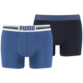 Puma Herren Boxershorts, - Placed Logo Boxer, Everyday Navy L