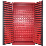 Stahlschrank Moldau Kleinteileschrank Kleinteilemagazin 340 Boxen Rot Schrank