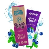 DENTAL DELIGHT Berry Blast Zahnpasta, Vegane Zahnpasta mit Geschmack, Zahncreme (Blaubeere-Minze, 1er Pack)