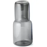 philippi Design Wasserkaraffe Set VIVA + Trinkglas - grau - mundgeblasen