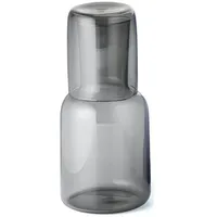 philippi Design Wasserkaraffe Set VIVA + Trinkglas - grau - mundgeblasen