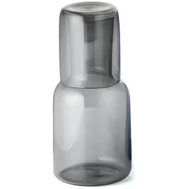 philippi Design Wasserkaraffe Set VIVA + Trinkglas - grau - mundgeblasen