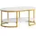 FineBuy Couchtisch Marmor Optik Weiß 100 x 60 x 45 cm