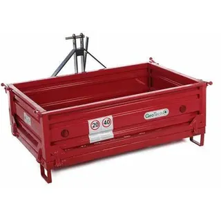 Heckcontainer für Traktor GeoTech TRP 140 - kippbar - 3 abnehmbare Bordwände