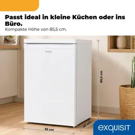 Exquisit KS516-V-040E Kühlschrank (127 l, 855 mm hoch, Weiß)