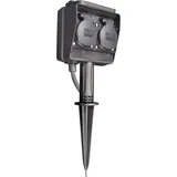 McPower Gartensteckdose 3 m Schwarz 2 St.