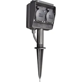 McPower Gartensteckdose 3 m Schwarz 2 St.
