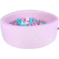Knorrtoys Bällebad soft cosy heart rose inkl. 300 Bälle rose/creme/lightblue