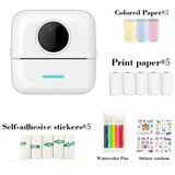 Mini-etikettendrucker, Mini-fotodrucker Für Smartphones, Thermodrucker Für Aufkleber, Fotodrucker Für Reisetagebücher, Logos, Notizen, Tagebücher, Listen Und Memos