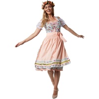 dressforfun Dirndl Frauenkostüm Midi-Dirndl Erding Modell 2 grün|rosa XL