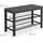 Relaxdays Schuhbank 82 x 50,5 x 33 cm schwarz / schwarz