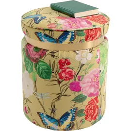 Kare Hocker Flower Fever Polyester 39 x 47 x 39 cm Gelb