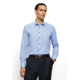Olymp Langarmhemd Level Five Businesshemd, body fit, New York Kentkragen blau 39