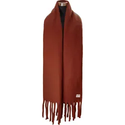 XXL-Schal CHILLOUTS "Govinda Scarf", Damen, braun (rust), Kunstfaser, unifarben, klassisch,modisch, Modetücher, mit eleganten Fransen