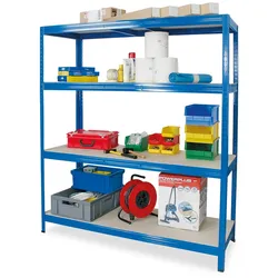 BRB Großfachregal, Stecksystem, 4 Böden, Trg 350 kg/Ebene, HxBxT 1800x1500x600 mm