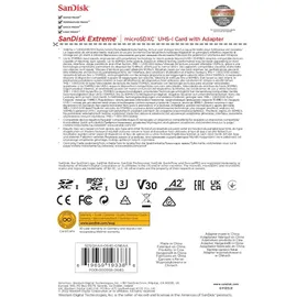 SanDisk Extreme microSDXC UHS-I U3 A2 + SD-Adapter 64 GB