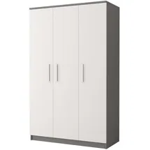 Deine Möbel 24 Kinderkleiderschrank OLMO 120 x 192 x 50 cm Weiß/Grau