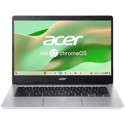 ACER Chromebook 314 (CB314-2HT-K74H), Chromebook, mit 14 Zoll Display Touchscreen, MediaTek MT MT8183 Prozessor, 4 GB RAM, 128 eMMC, Mediatek Mali-G72, Silber, Google ChromeOS