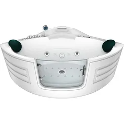 AcquaVapore Whirlpool Pool Badewanne Eckwanne Wanne W70H 150x150cm mit Tür Walk-in-Pool passive Schlauch-Reinigung