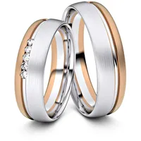 Trauringe Augsburg 333er Weifl-/Rotgold - 4336