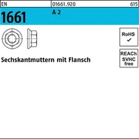 Industrial Quality Supplies Sechskantmutter mit Flansch EN 1661 M
