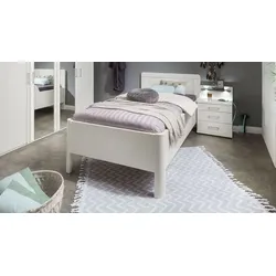 Komfortbett Cavallino 120x200 cm Weiß klassischer Stil, höhenverstellbar