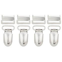 buttinette Hosenträger-Clips mit Versteller, Größe: 53 x 25 mm