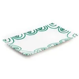 Gmundner KERAMIK Platte rechteckig Grösse: l= 30 cm x b= 20 cm x h= 2.5 cm Grüngeflammt Geschirr, handgemacht in Österreich