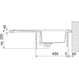 Franke Basis BFG 611-78 onyx + Excenterbetätigung