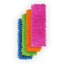Bestlivings Ersatzbezug ( Mix ) für Bodenwischer 40cm - Microfaser Chenille Wischbezug, für alle gängigen Klapphalter - Flachwischer Bezug für alle Bodenarten