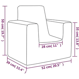 vidaXL Kindersofa Anthrazit Weich Plüsch
