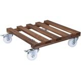 wagner® design yourself Pflanzenroller GH 0870 Holz dunkelbraun quadratisch 45,0 x 13,0 cm