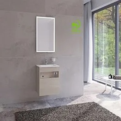 Keuco Stageline Waschtisch-Unterschrank 32822180001 Dekor Cashmere, Glas Cashmere klar, 46x62,5x38cm, ohne Elektrik, links