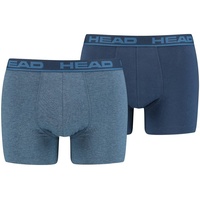 HEAD Herren Boxershort, 2er Pack - Basic, Baumwoll Stretch, einfarbig Blau (Blue Heaven) M