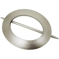 GARDINIA Dekoklammer GARDINIA "Dekoring Oval, Kunststoff" Gr. 1, silber