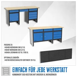 Güde Werkzeugschrank Stahl 171 x 46 x 31 cm schwarz/blau abschließbar