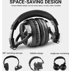 OneOdio Pro-10 DJ Over Ear Kopfhörer Schwarz