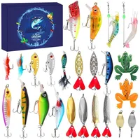 LuxusKollektion Adventskalender Adventskalender 2025 24 Angelköder Männer Teenager Geschenk Angeln