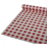 Papstar Tischdecke Karo 81611 rot, weiß 80,0 cm x 50,0 m