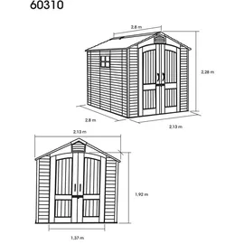 Lifetime Luna 2,10 x 2,90 m dunkelgrau