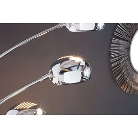 Riess-Ambiente Invicta Five Lights 205cm Chrom mit Marmorfuß Schwarz Höhe