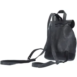 The Skandinavian Brand Mini Leder Rucksack schwarz