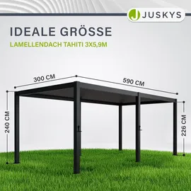 Juskys Lamellendach Tahiti 3 x 5,9 m