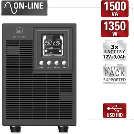 Atlantis OnLine UPS A03-OP1502P PRO 1500VA 1350W, Doppelte Sinuswelle Umwandlung