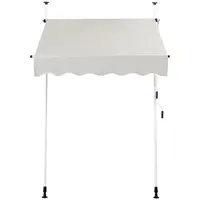 Costway Klemmmarkise beige Metall, 150x300x125 cm, Sonnen- - Sichtschutz,
