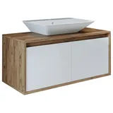 roomartstore.de Roomart Atlantic-100 Bad-set 2-tlg 100 Cm Breit, Weiß-eiche